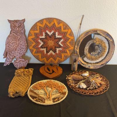 Various Handcrafted Items: Owls, Birds And More