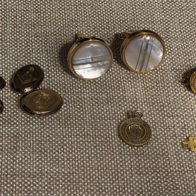 10k Gold Pendant, Cuff Link And More