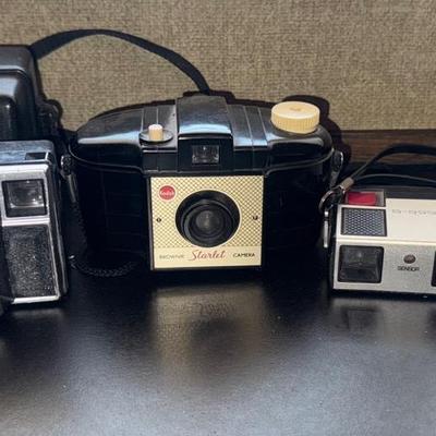 Three Vintage Film Cameras And Film (Kodak)
