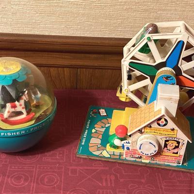 Vintage Musical Fisher Price Ferris Wheel Along With Globe