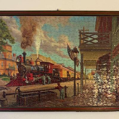 Locomotive Puzzle In Frame