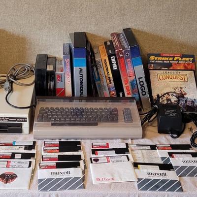 Vintage Commodore 64 W/ Games, Drives, Controllers, Etc