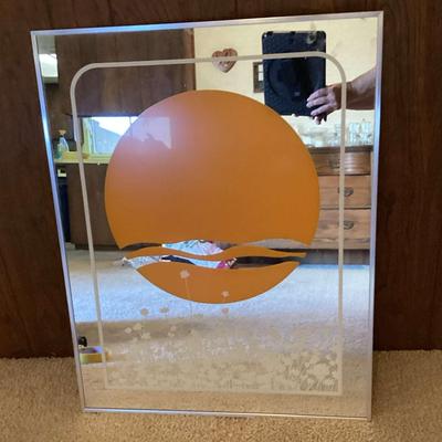 Vintage 1970's Painted Mirror