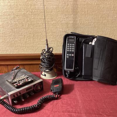 Vintage Electronics (1980’s Motorola Phone, CB Radio, And Magnetic Antenna )