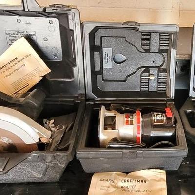 Skilsaw Circular Saw & (2) Craftsman Routers