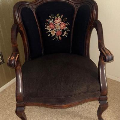 Antique Needlepoint Chair