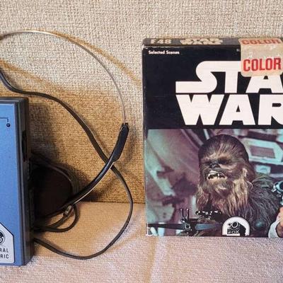 Star Wars F48 Super 8 Selected Scenes (COLOR) & Vintage GE Headset Radio
