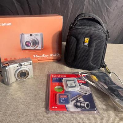 Canon Shot A520 Digital Camera And Accessories
