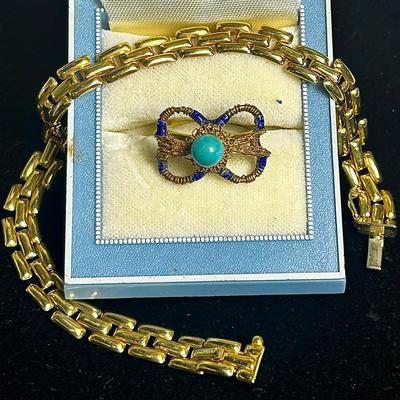 14k Gold Ring (Size 6) & Bracelet (7” L)