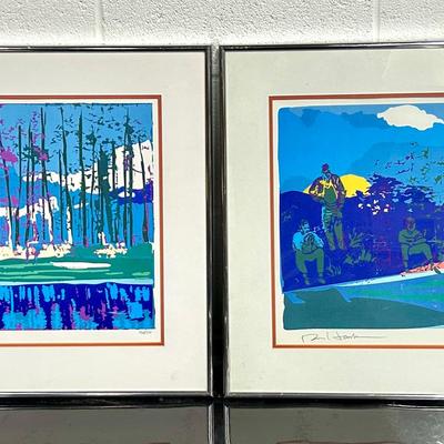 Richard Hawk Signed & Numbered Golf Prints - Framed 20.5x26.5”