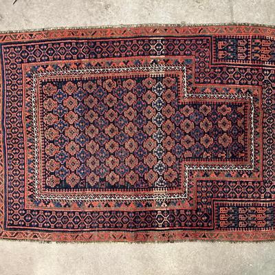 Handwoven Tribal Prayer Rug - 3’6”x5’