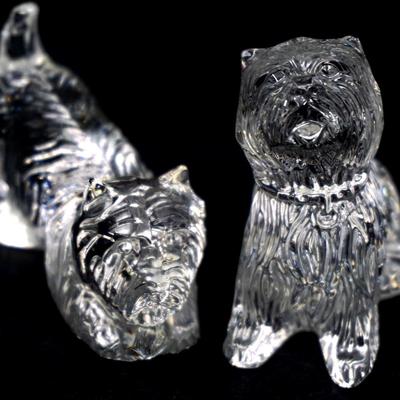 Waterford Crystal Scottish Terrier Dog Figurines 