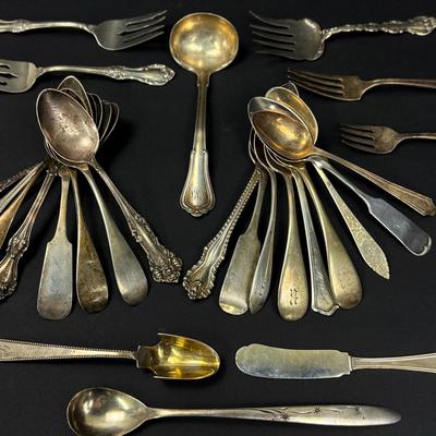 Marked Sterling Silver Forks & Spoons – Monogrammed Vintage & Antique Flatware