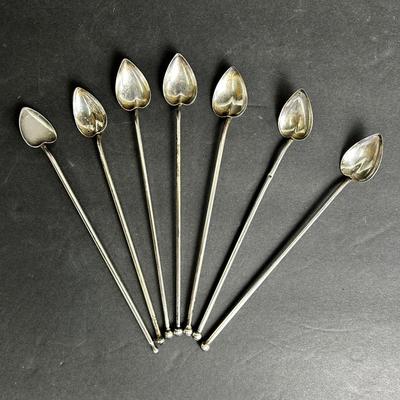 Vintage Sterling Silver Sipper Spoons – Set of 7