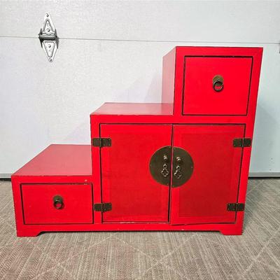 Asian Style Stair Cabinet - 