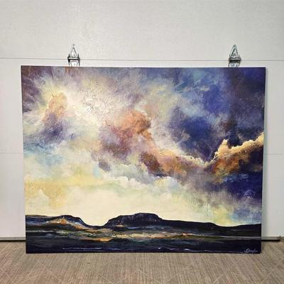 Farrell Douglass Enhanced Print Of Mesa Verde Landscape On Canvas - 47x60”