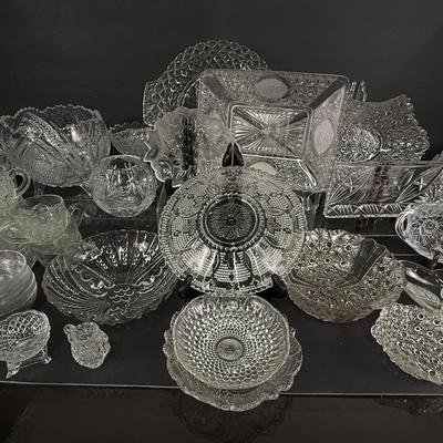 Gigantic Vintage Crystal & Glass Collection – Heavy Cut Glass & More, 40 Plus Items