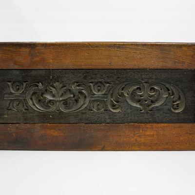 Vintage Wood Block Plaster Architectural Mold Form - 17x7x2.