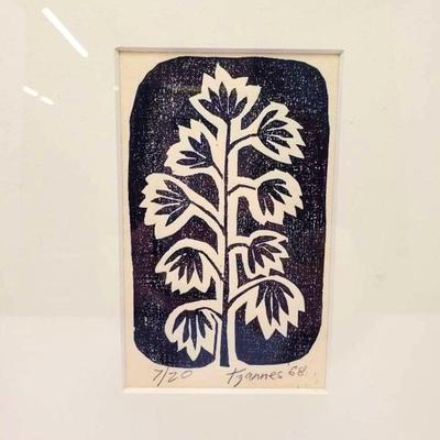 Vintage Tzannes Lithograph Print – Numbered 7/20, Framed 10x12"