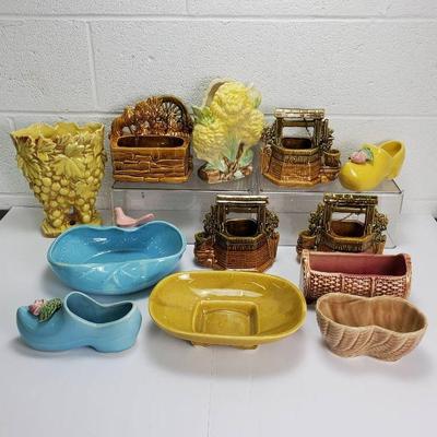 Mid Century Ceramics: McCoy & Roseville Planters