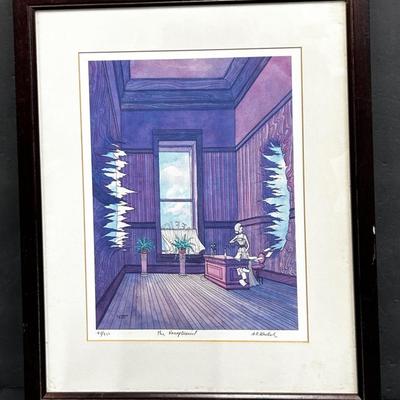 Kenneth Koseka Signed & Numbered Print “The Receptionist” - Framed 16x13"