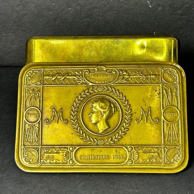 Antique Christmas 1914 Princess Mary Imperium Britannicum Brass Tin 