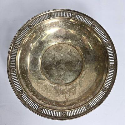 Sterling Silver Pierced Bowl - International Silver, 9.5” Diameter 