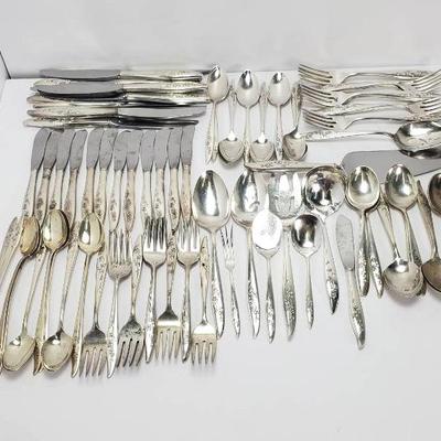 Marked Sterling Silver "Bella Rose" Heirloom Flatware – 94 Pieces, Service for 12