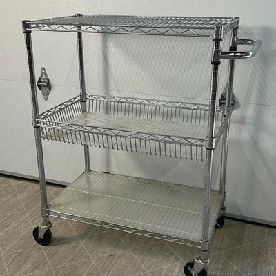 Metal Wire Rolling Utility Cart By King Long Industries - 35x18x40” 