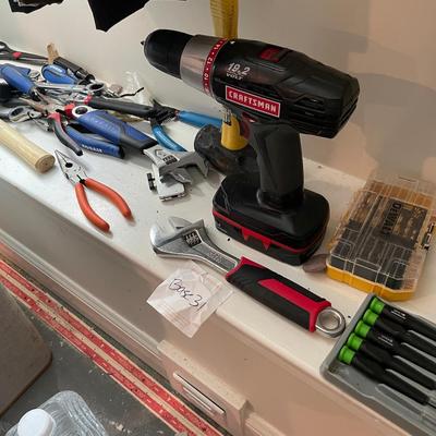 Lot Of Hand Tools And A Craftsman Drill