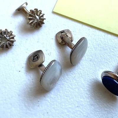 Lot Of Sterling Silver 925 Cuff Links Including David Turin