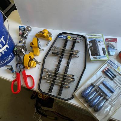 Lot Of Tools In A Blue Bucket