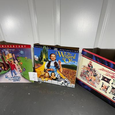 Three Laser Discs Including The Wizard Of Oz