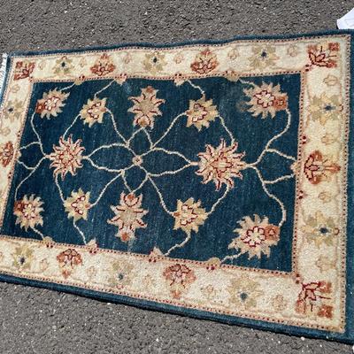 Antique Mahal Wool Rug From India