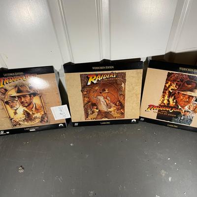 Three Indiana Jones Laser Discs