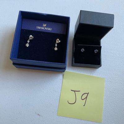 Two Pairs Of Earrings Including Swarovski