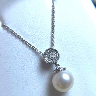 ELLE 925 Sterling Silver Necklace With Pearl