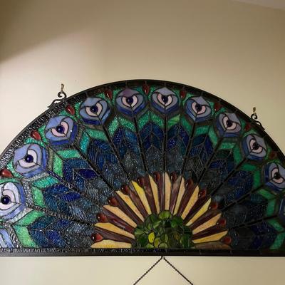 Stained Glass Peacock Window