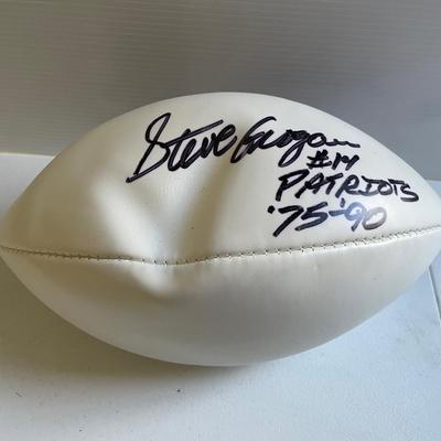 Autographed Football By Steve Grogan