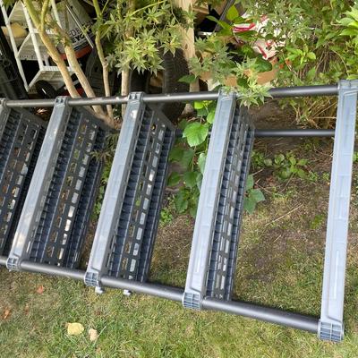 Large Lot Of Black Plastic Shelving