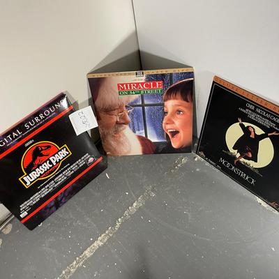 Three Laser Discs Including Jurassic Park