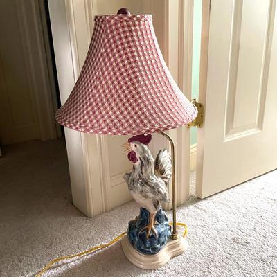 Ceramic Rooster Lamp