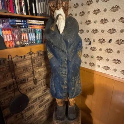 Carved Wooden Fisherman