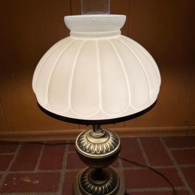 Vintage Brass Hurricane Lamp