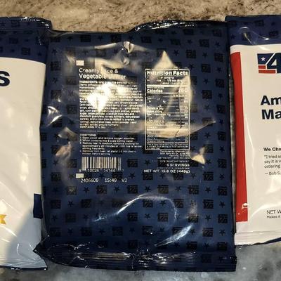 4Patriots Survival Emergency Food Kits - Oatmeal, Rice & Vegetable, & Mac and Cheese 