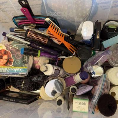 Beauty Mystery Bin Includes Curling Irons, Never Used Water Pik & Electric Face Massager