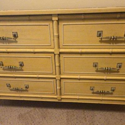 Henry Link Faux Bamboo Dresser 46.5"×19"×29"