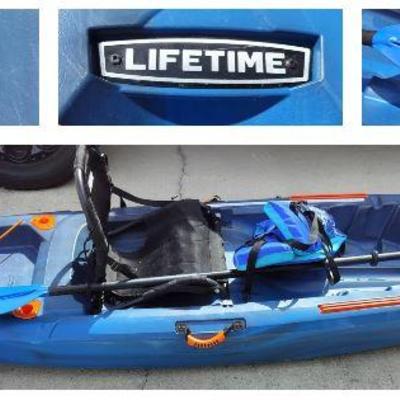 Lifetime Teton Angler 100 Fishing Kayak + Chute Oar