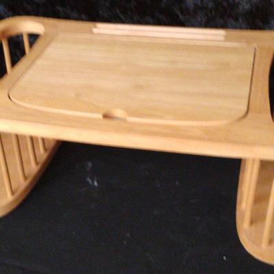 Wooden Lap Desk - Workspace Top With 2 Storage Sides