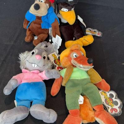 Set Of 4 Plush Splash Mountain Set (Brier Rabbit, Bear, Fox And Vulture)